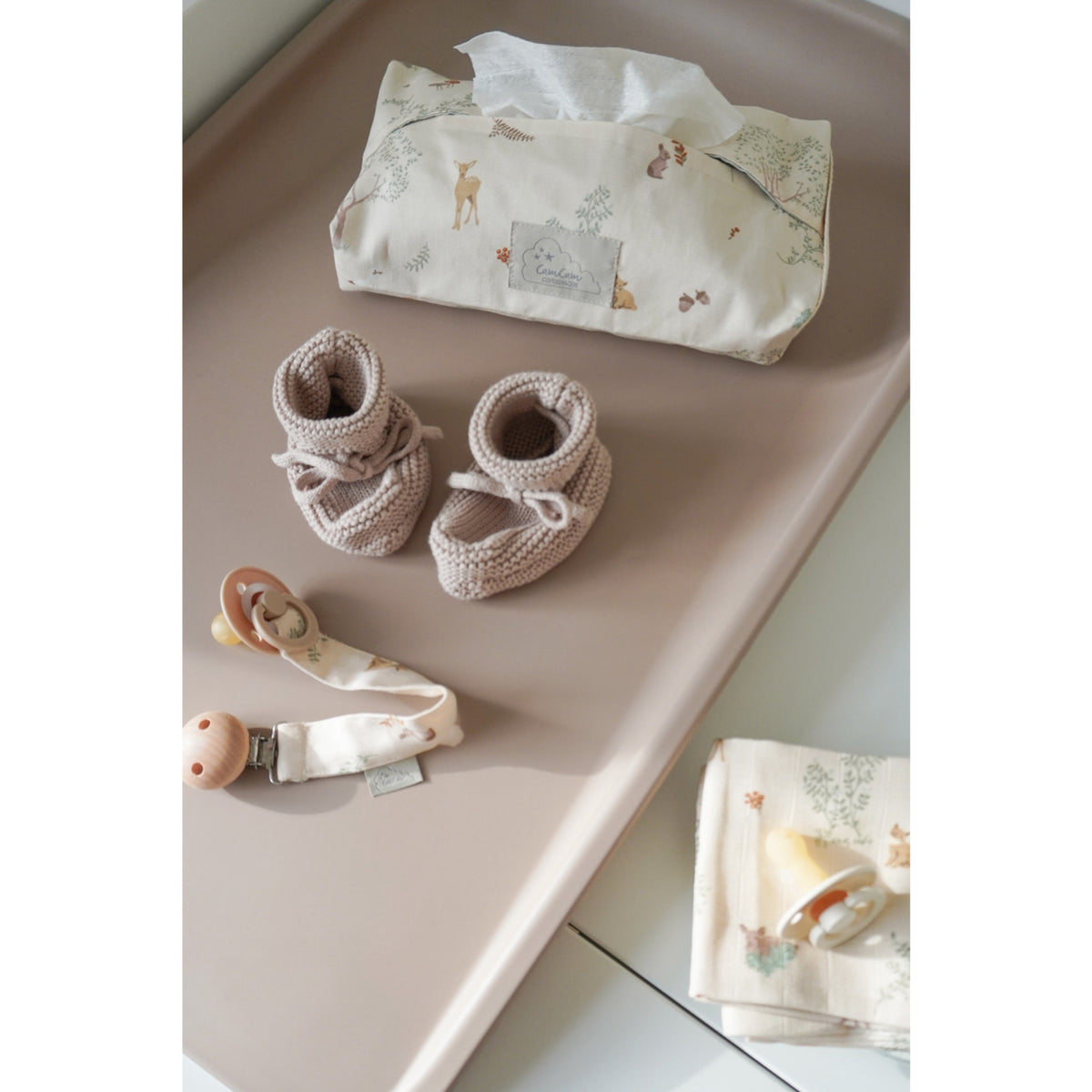 Cam Cam Copenhagen Woodland Muslin Cloth Printed 2-Pakning