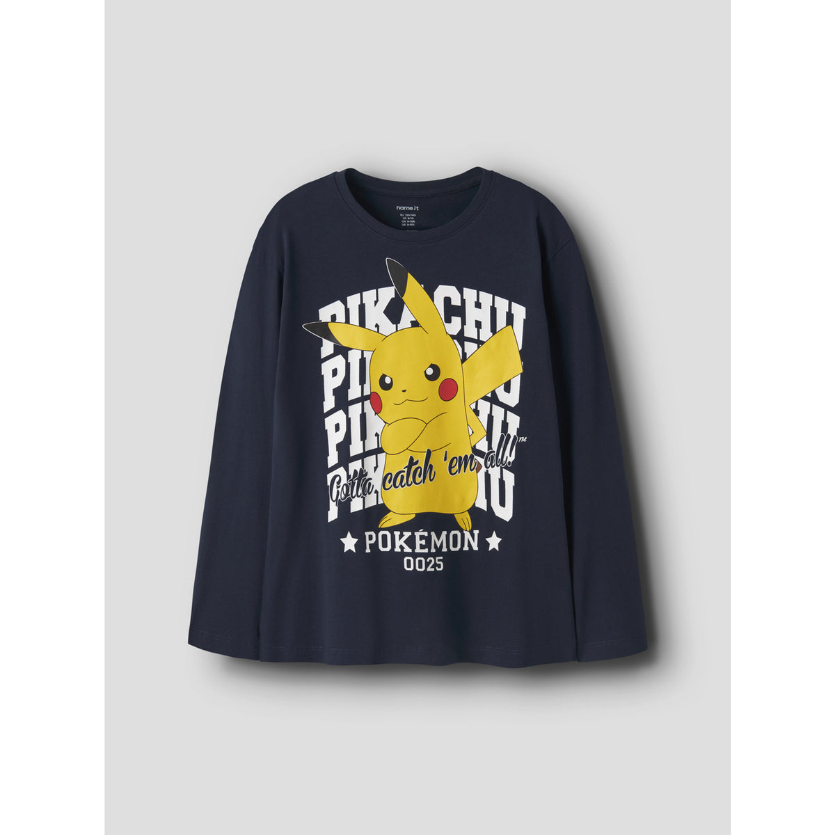 Name It Navy Blazer Nkmast Pokemon Ls Nreg Topp Box Noos Sky