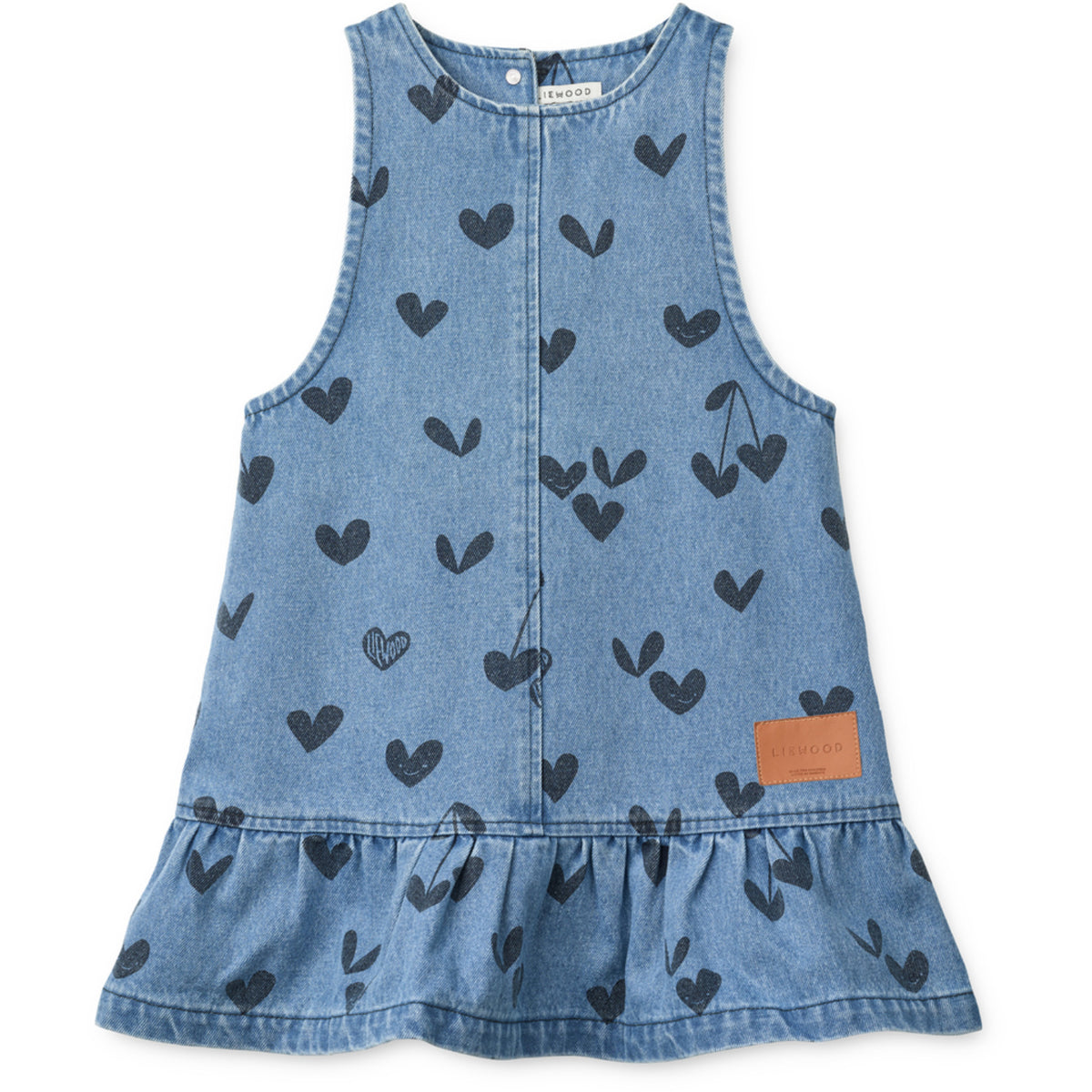 LIEWOOD Sweethearts / Denim Angelica Printed Denim Frill Kjole