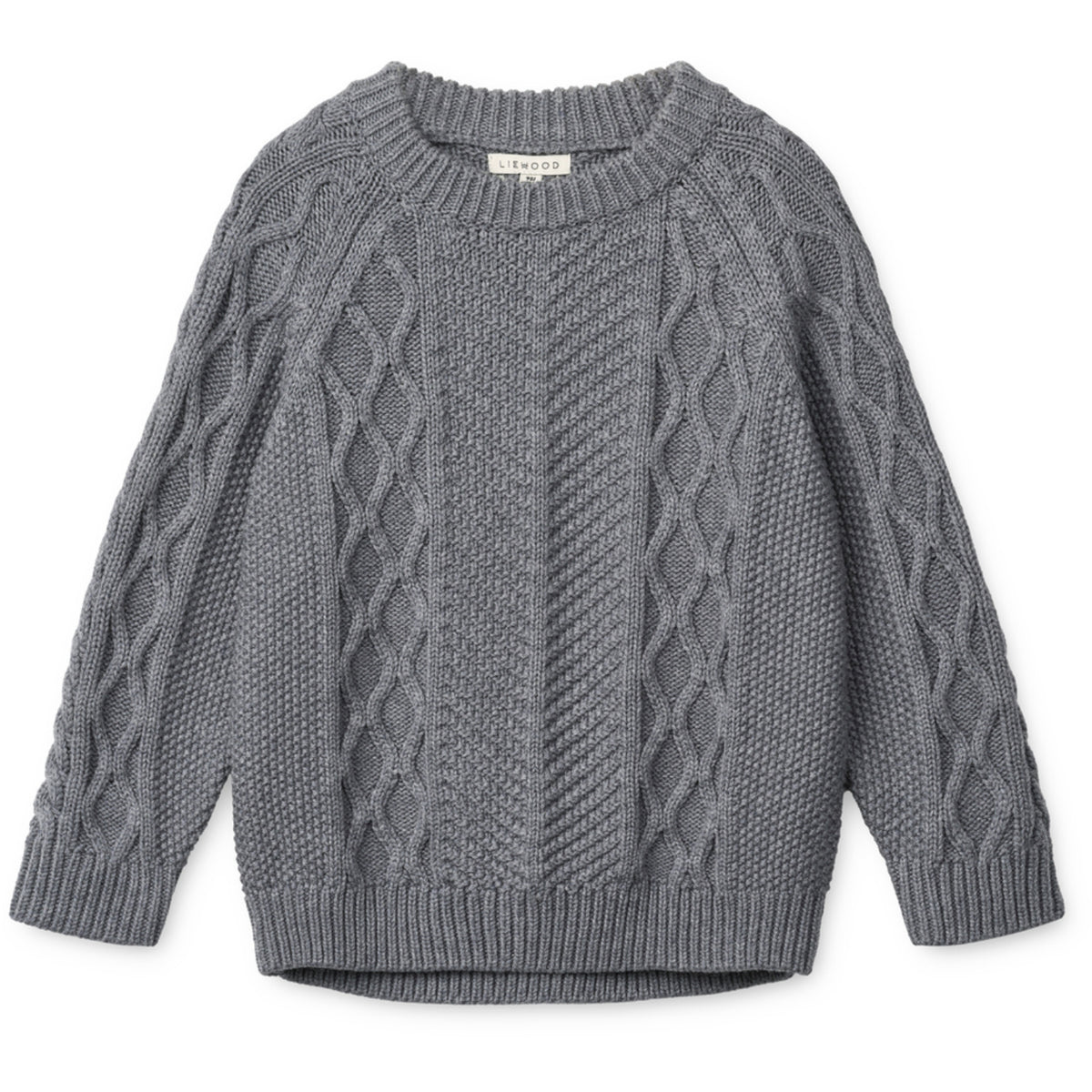 LIEWOOD Grey Melange Ari Bomull Strikk Jumper