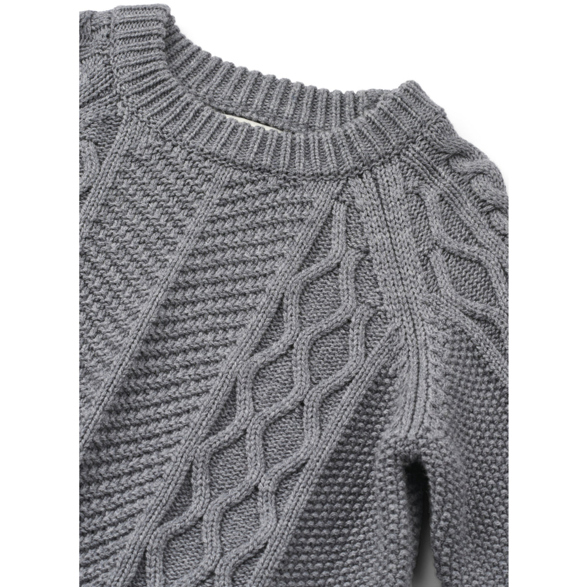 LIEWOOD Grey Melange Ari Bomull Strikk Jumper