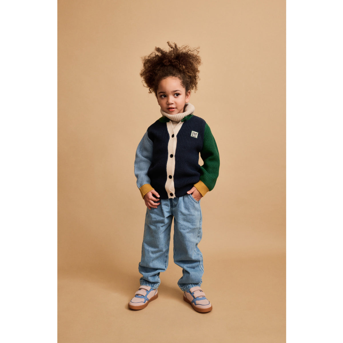 LIEWOOD Classic Navy Multi Mix Thea Bomull Strikk Cardigan