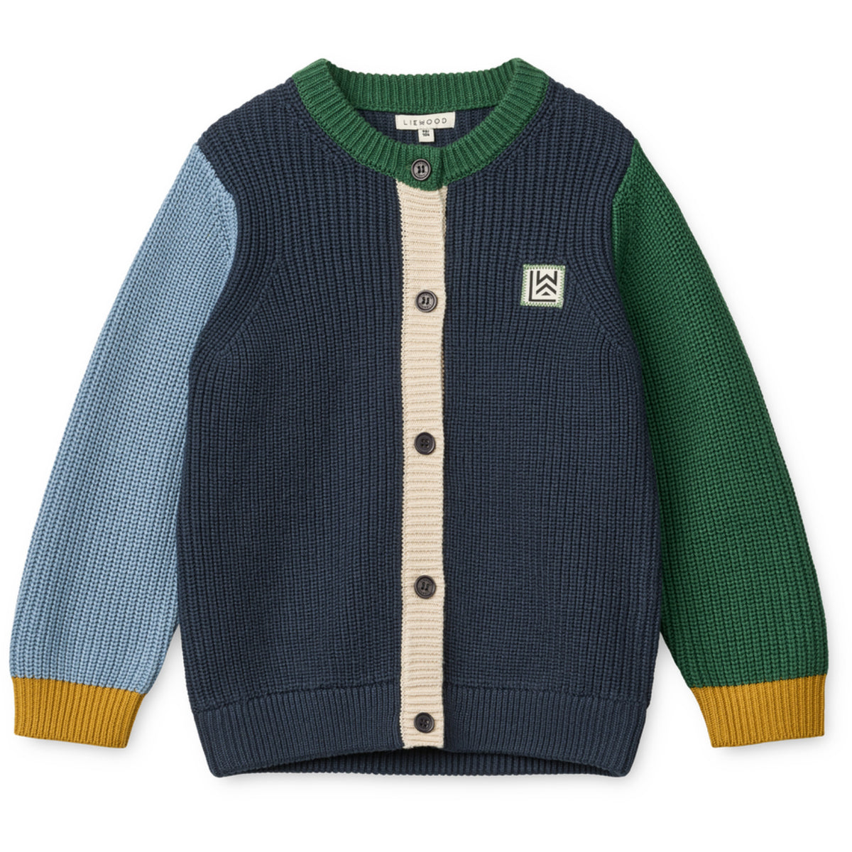 LIEWOOD Classic Navy Multi Mix Thea Bomull Strikk Cardigan