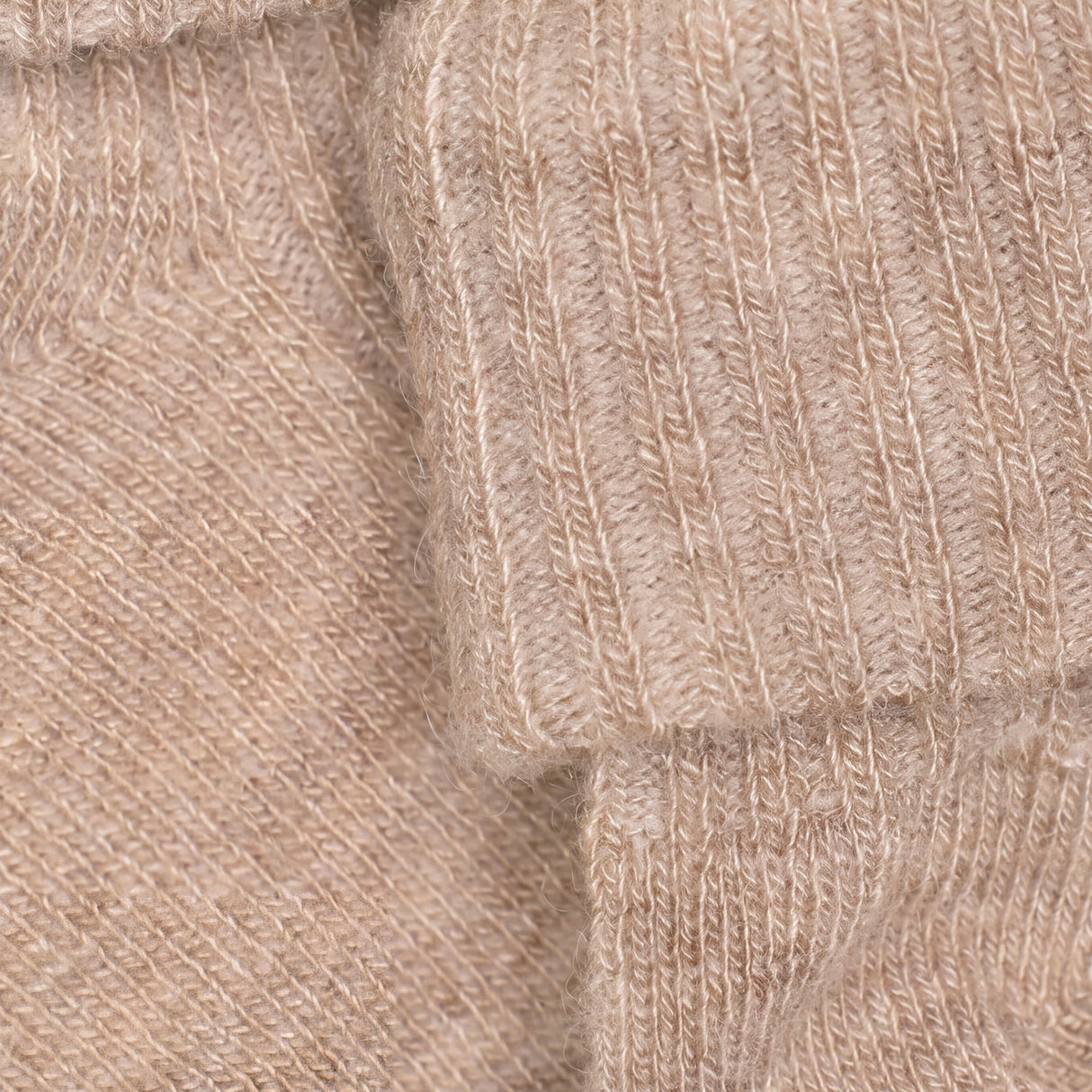 Minymo Silver Mink Melange Baby 2X2 Rib Ull Strømper 2-Pakning