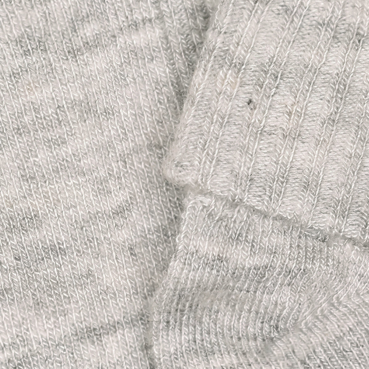 Minymo Light Grey Melange Baby 2X2 Rib Ull Strømper 2-Pakning