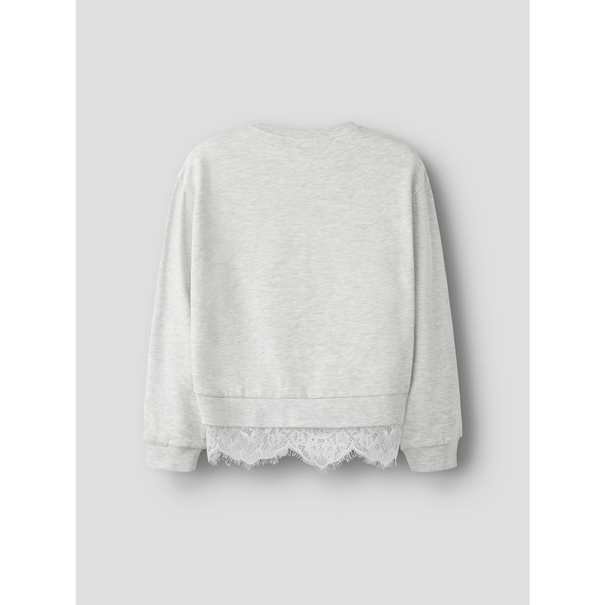 Name It Light Grey Melange Nkfrolinea Ls Nreg Swe Bru