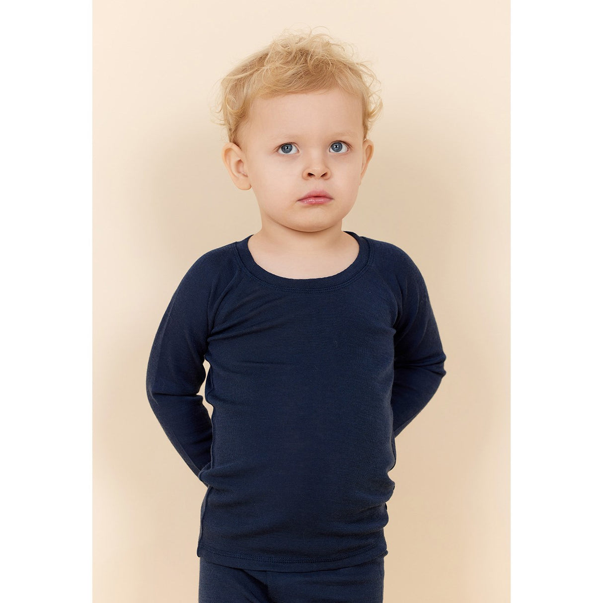 COPENHAGEN COLORS Navy Merino Light Strikket Bluse