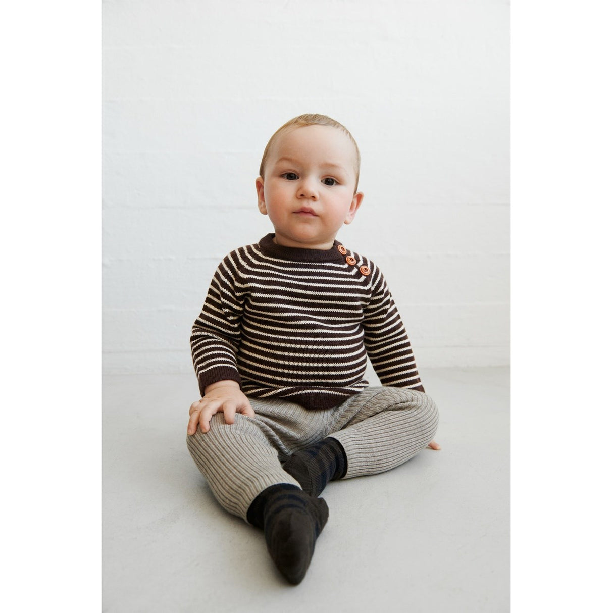 FUB Mocca/Ecru Baby Sweater