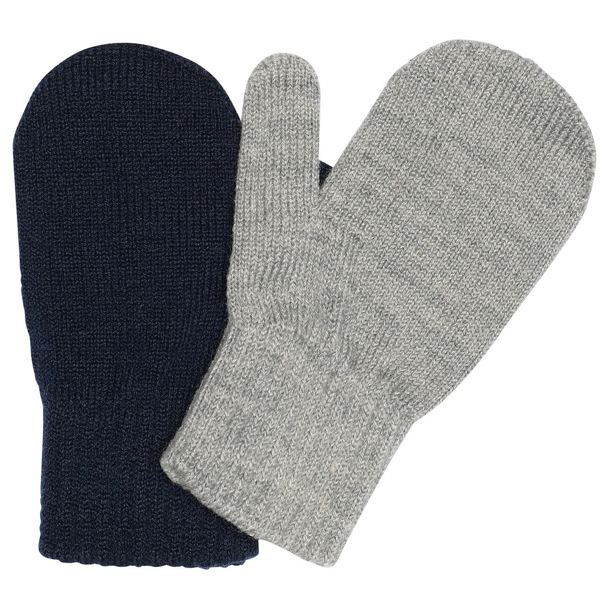 MELTON Mix Lysegrå Mel Blue Comfy vanter 2-pakning