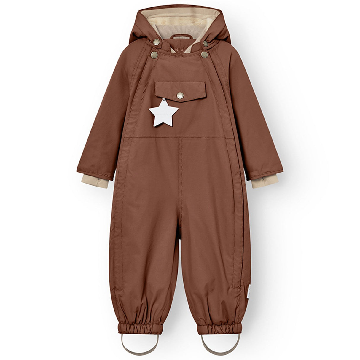 Mini A ture Rootbeer brown Wisti Fleece Flydress