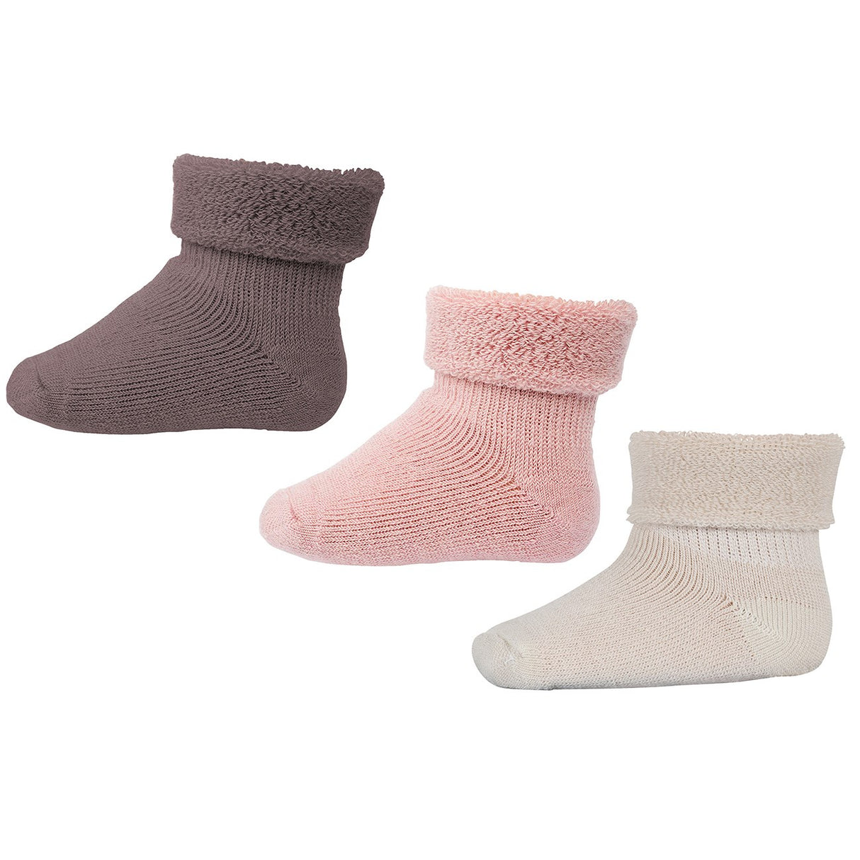 Mp Danmark Wool Ribbet Sokker - 3-pakning Wood Rose