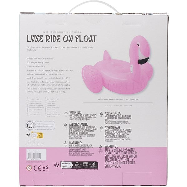SunnyLife Luxe Ride-On Rosie the Flamingo Bublegum Pink