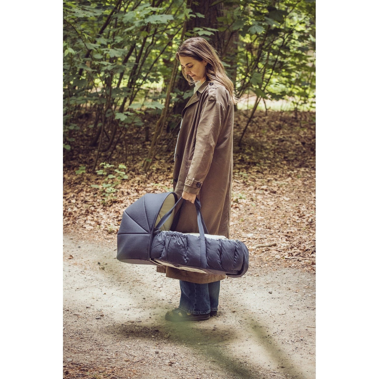 Sebra Blue Olive Hette For 3-In-1 Baby Nest