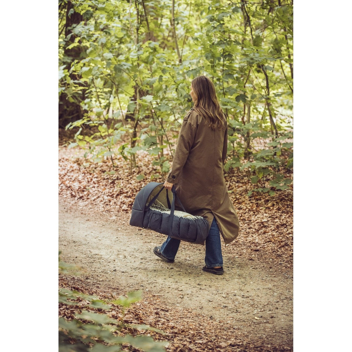 Sebra Blue Olive Hette For 3-In-1 Baby Nest