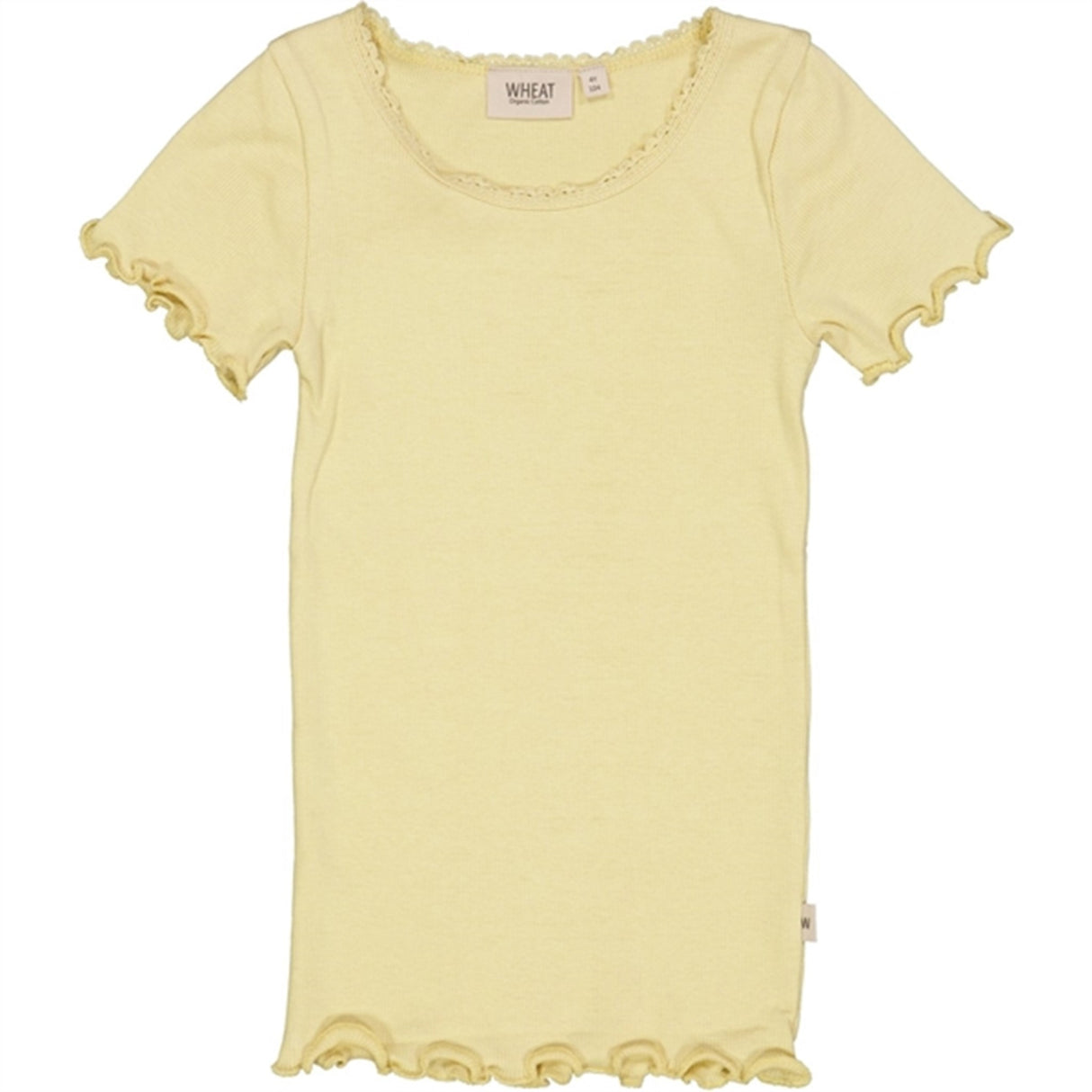 Wheat Yellow Dream Rib Lace T-shirt