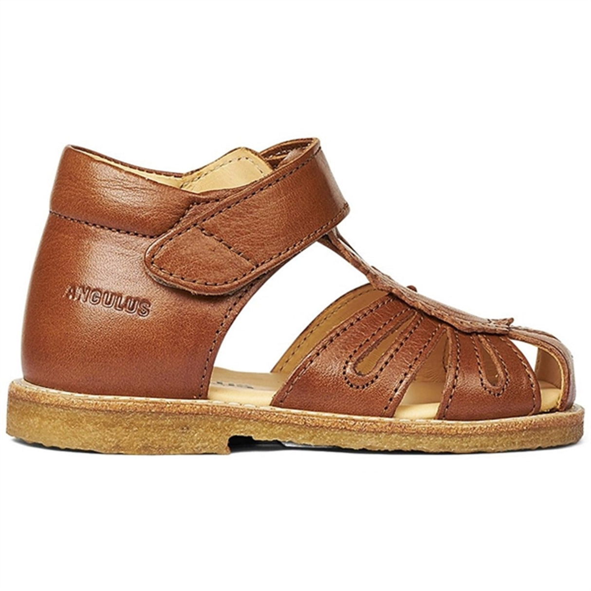 Angulus Nybegynner sandal M. Borrelås Cognac