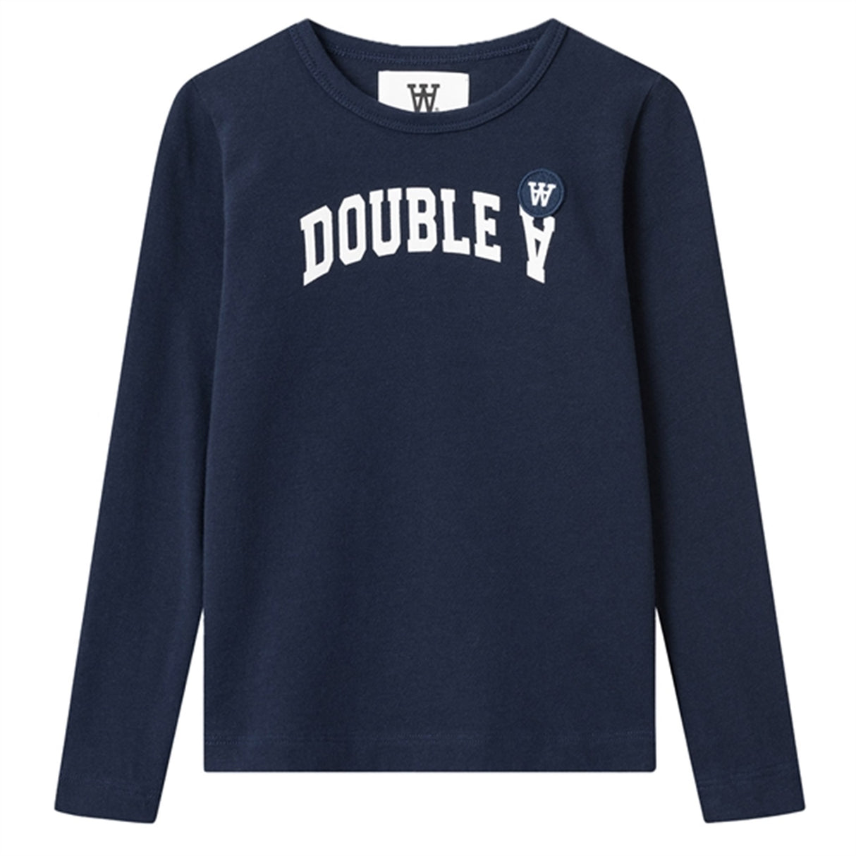 Wood Wood Navy Kim Arch Logo Genser