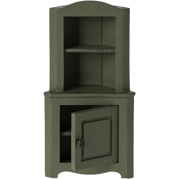Maileg Corner Cabinet, Mouse - Dark Green