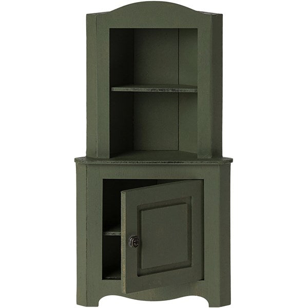 Maileg Miniature Corner Cabinet - Dark Green