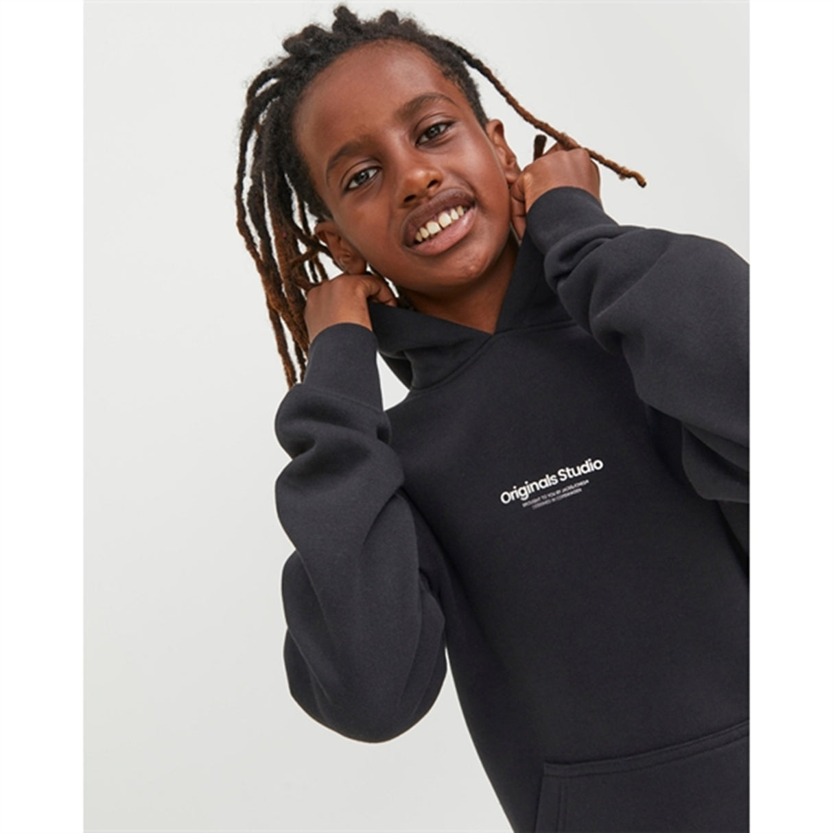 Jack & Jones Junior Black Vesterbro Sweat Hettegenser Noos