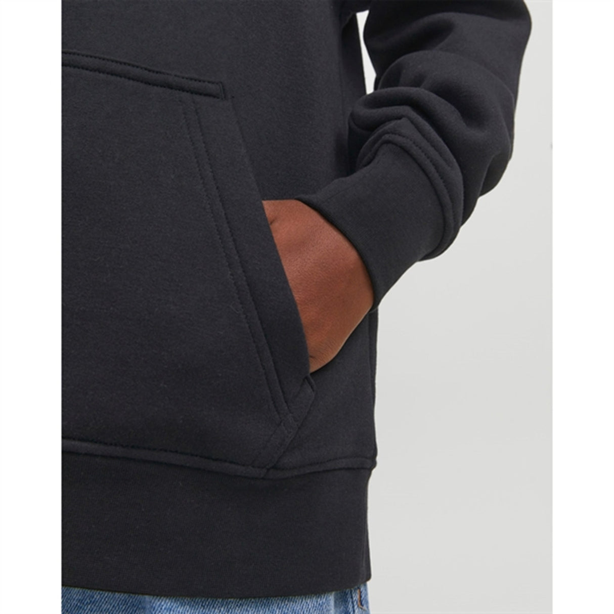 Jack & Jones Junior Black Vesterbro Sweat Hettegenser Noos