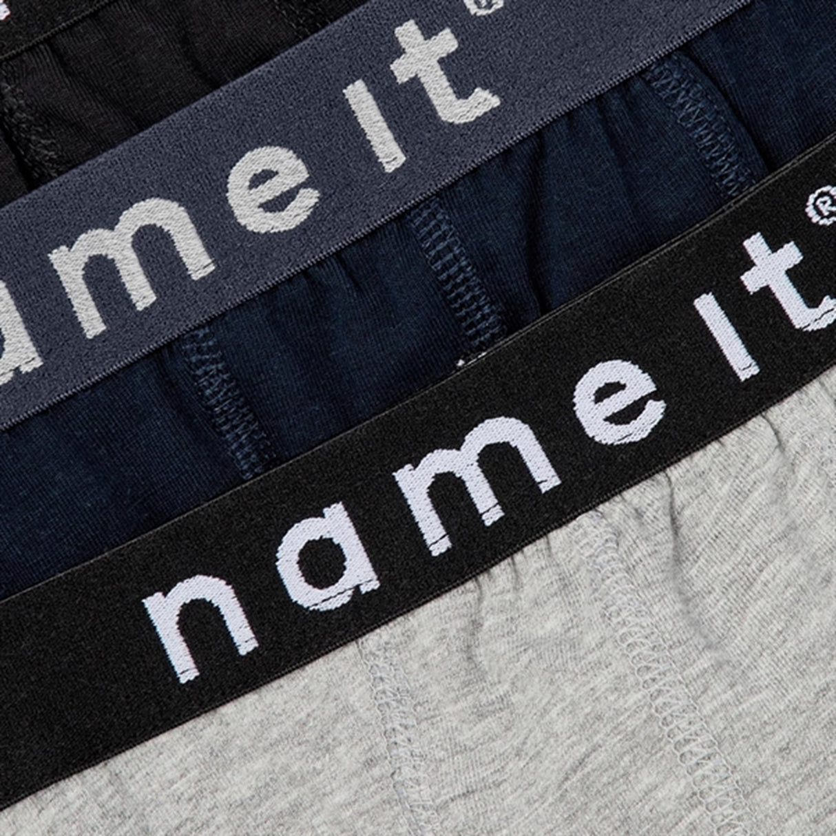 Name it Black/Grey Melange 3-pak Noos Boxershorts