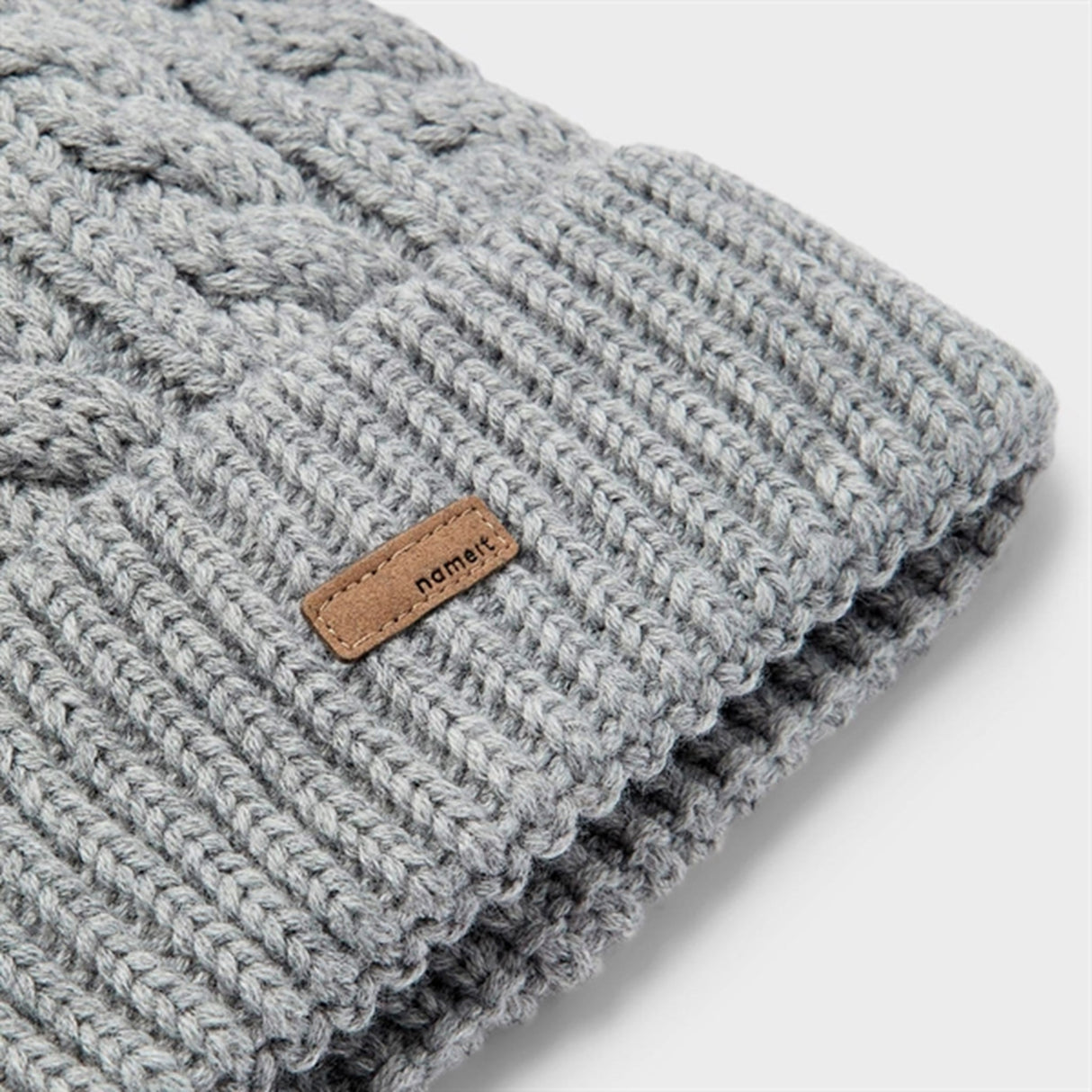 Name it Grey Melange Milo Strikk Beanie
