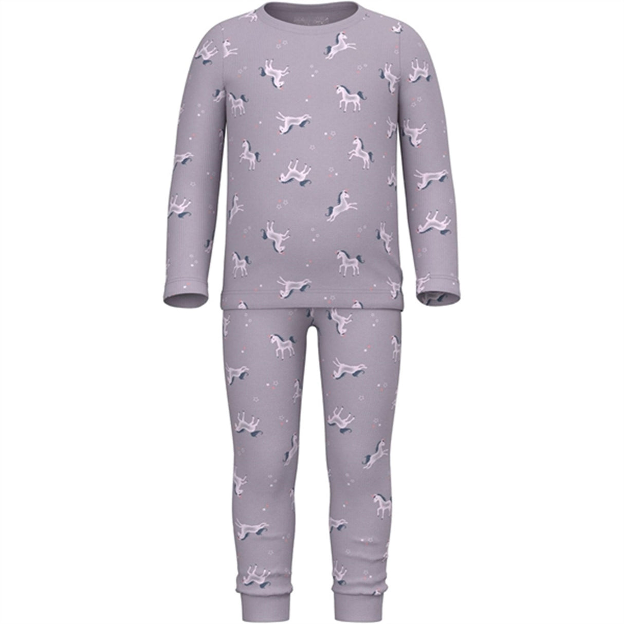 Name it Lavender Aura Rib Natsæt Unicorn Noos