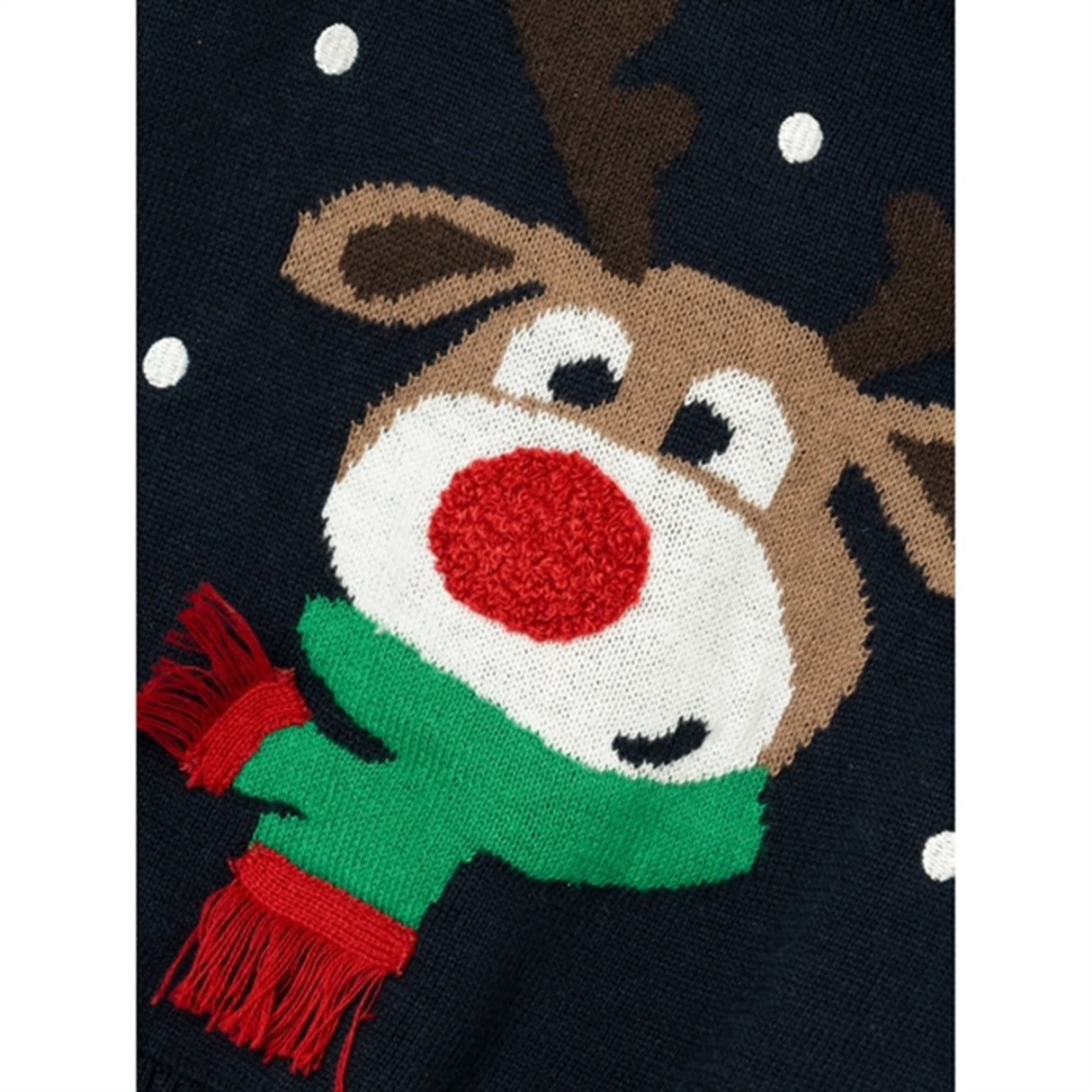 Name it Dark Sapphire Rodeer Strikket Genser