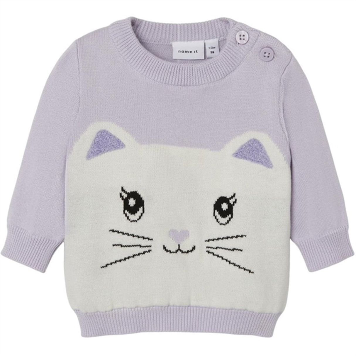 Name it Orchid Petal Dasally Strikk Bluse