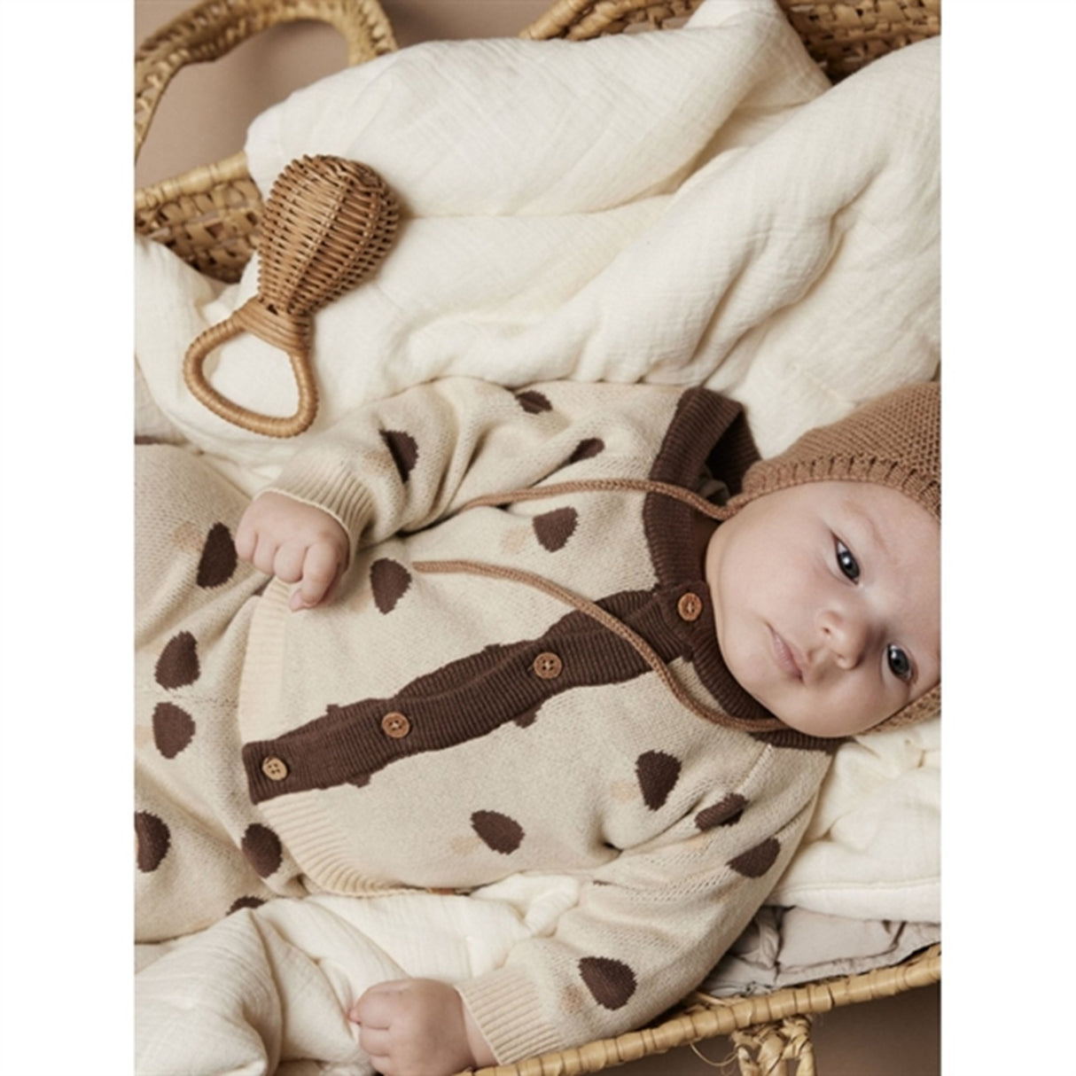 Lil'Atelier Wood Ash Saran Strikk Cardigan