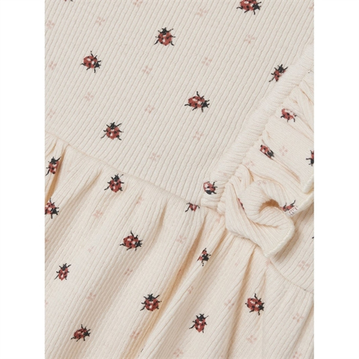 Lil'Atelier Whitecap Gray Ladybug Gago Body Kjole