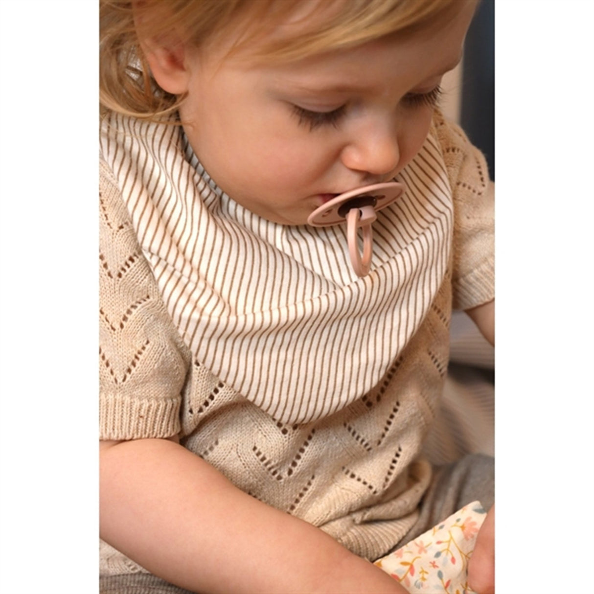 Cam Cam Copenhagen Bandana Savlesmæk 2-pakning Classic Stripes Camel