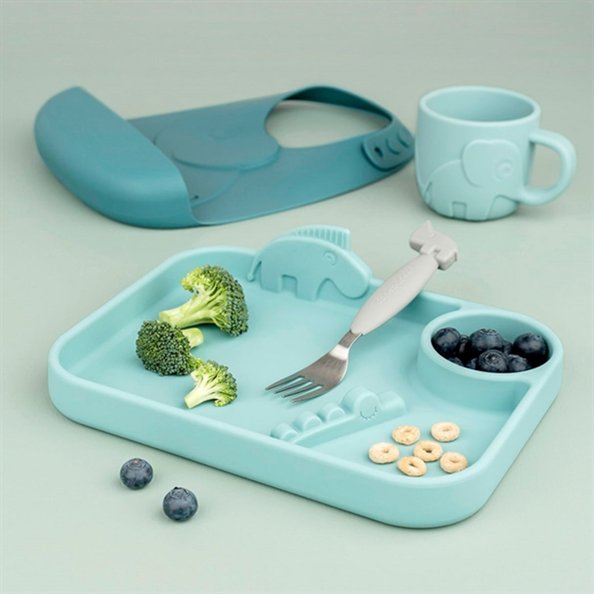 Done by Deer Peekaboo Tallerken Blue