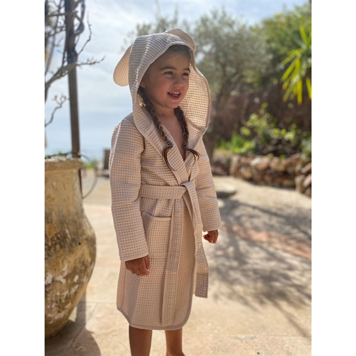 Vanilla COPENHAGEN Badekåpe Waffle Oyster Grey