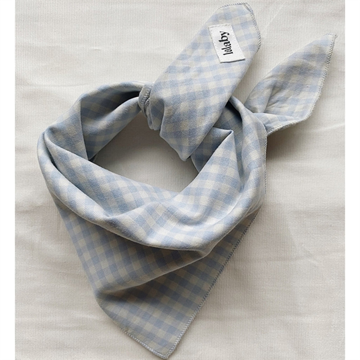 lalaby Blue Gingham Eddie Tørklæde