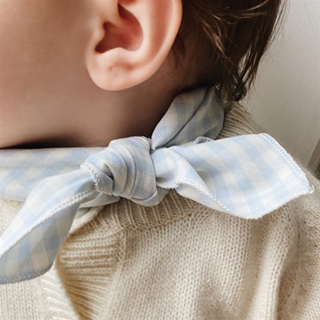 lalaby Blue Gingham Eddie Tørklæde