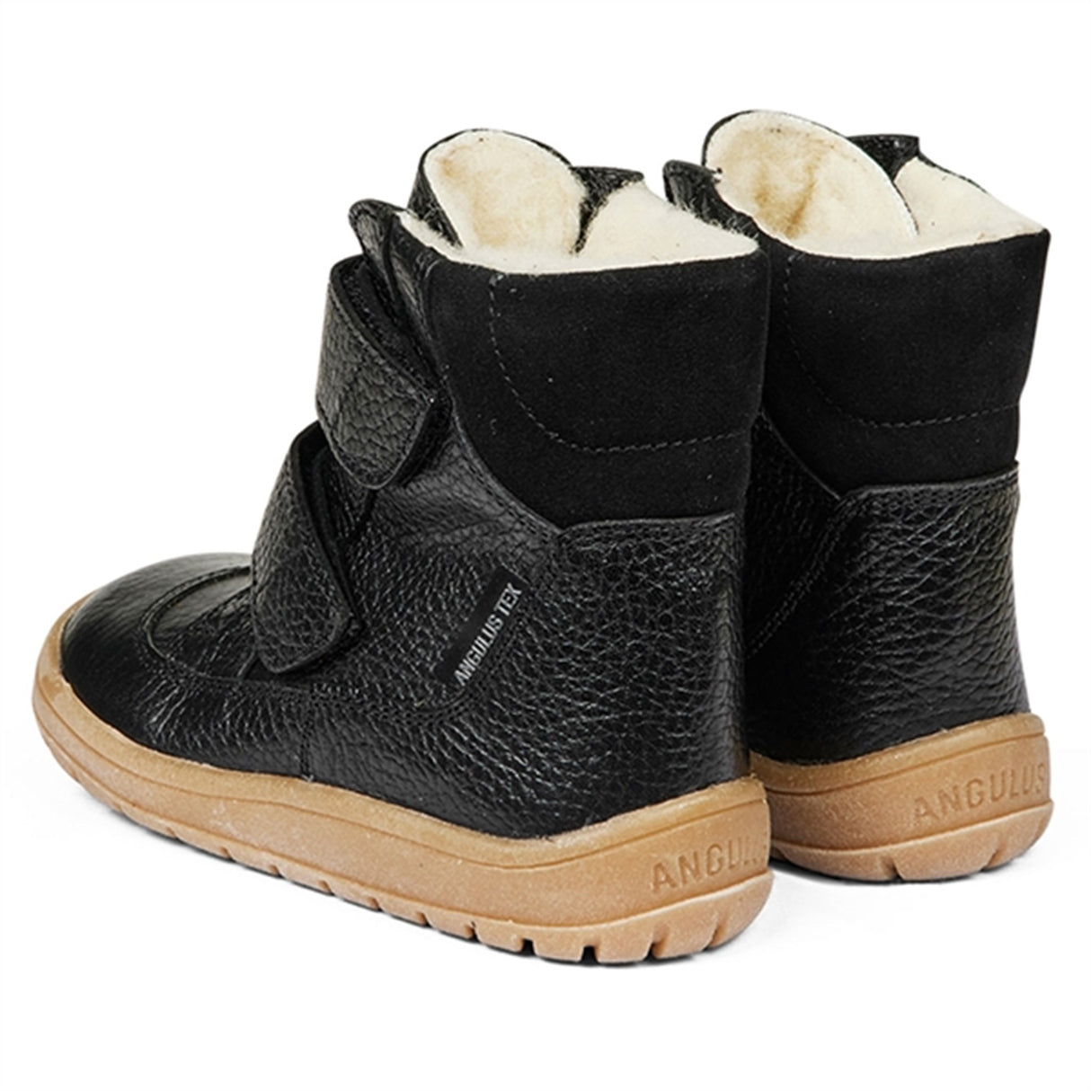 Angulus Tex-Støvle Med Borrelås Svart