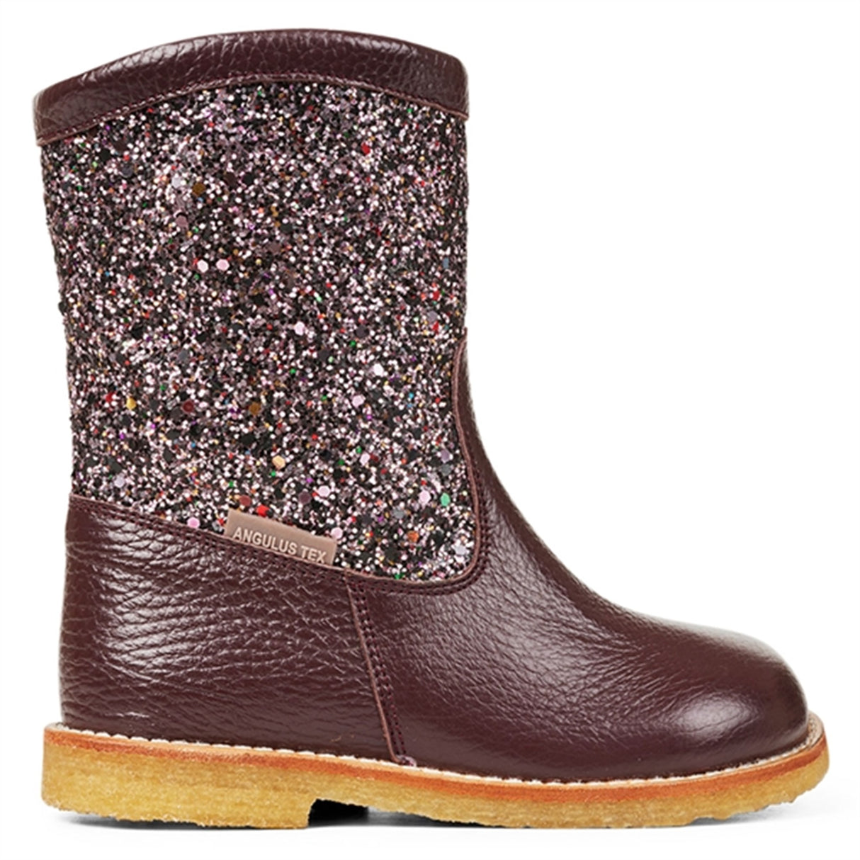 Angulus Tex Støvler Med Glitter Og Glidelås Bordeaux/Bordeaux Multi Glitter