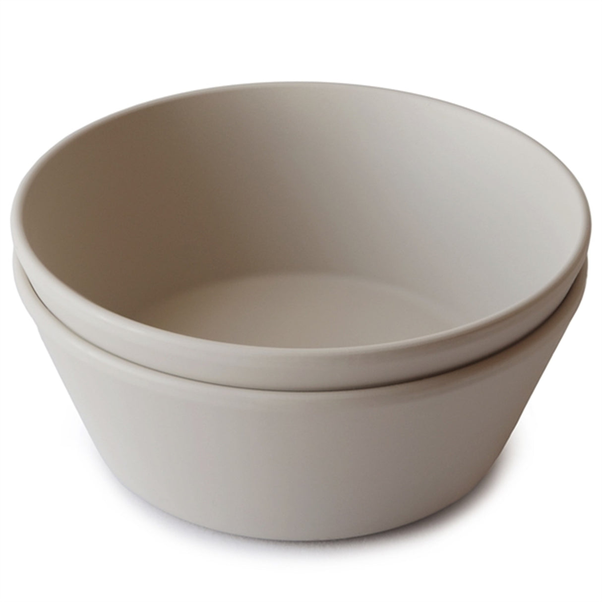 Mushie Skåler Rund 2-pak Vanilla