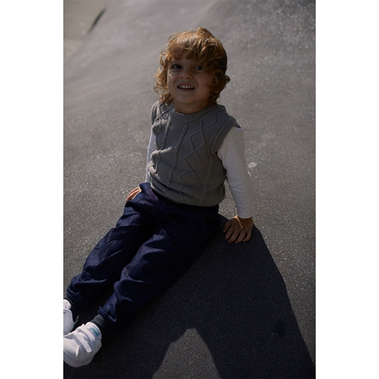 Copenhagen Colors Grey Strikket Cable Vest