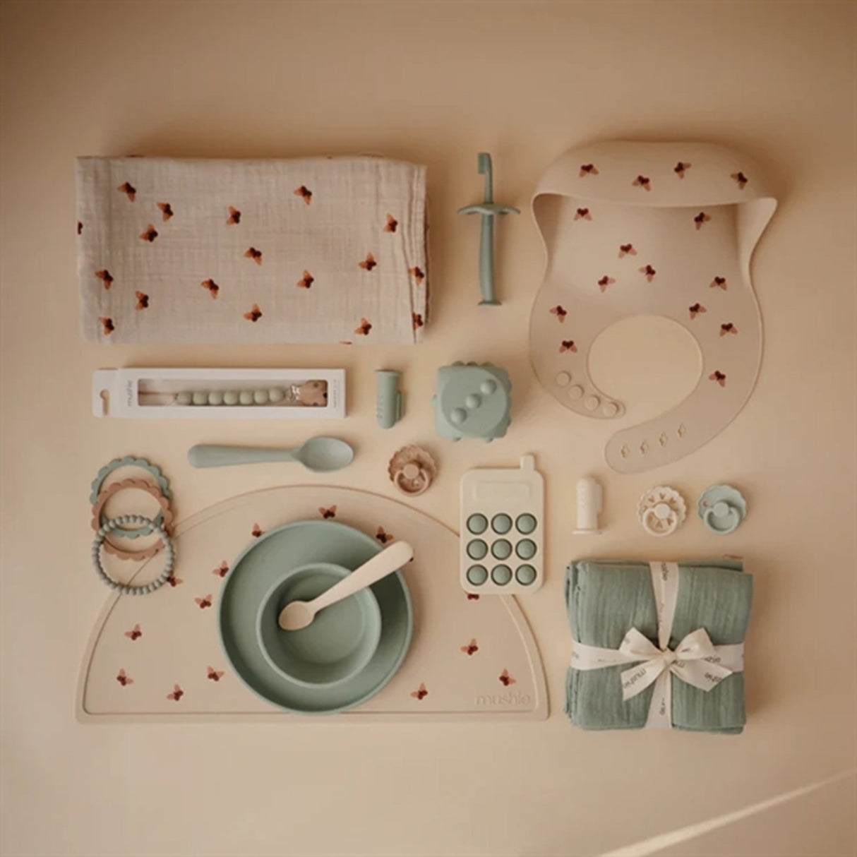 Mushie Silikone Skål Cambridge Blue