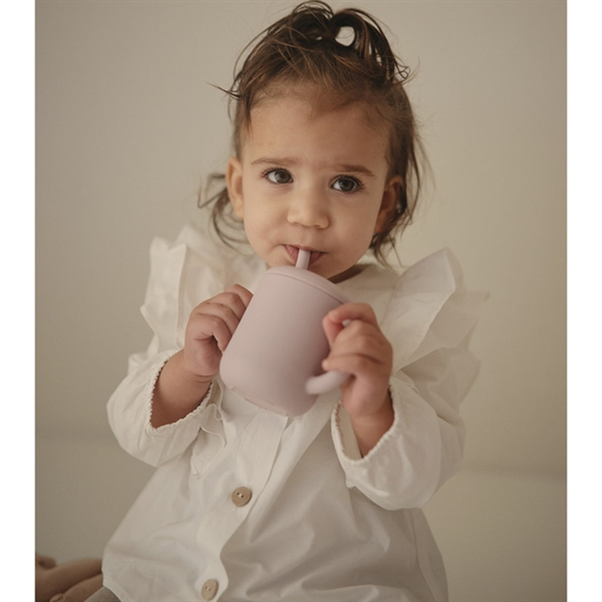 Mushie Silikone Drikkekopp Soft Lilac