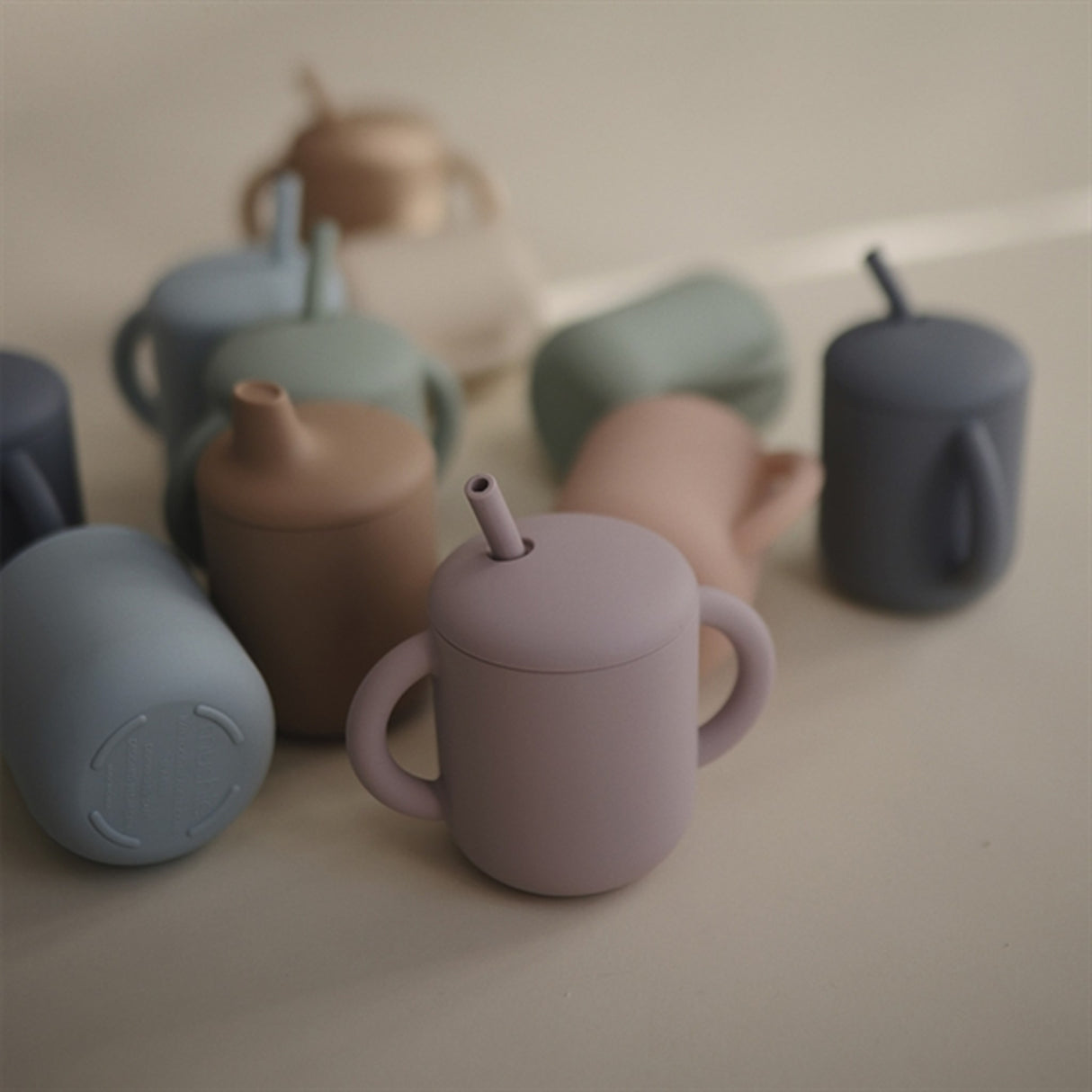 Mushie Silikone Drikkekopp Soft Lilac