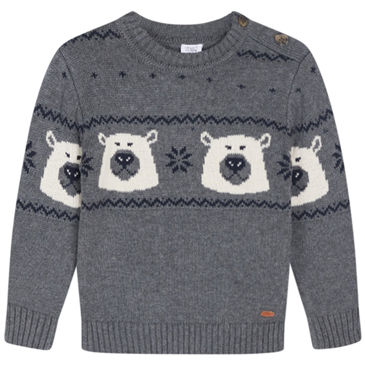 Hust & Claire Mini Wool Grey Pelle Strikk