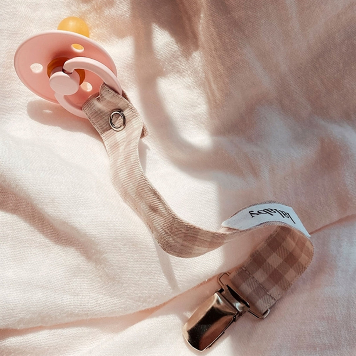 lalaby Beige Gingham Smokkesnor