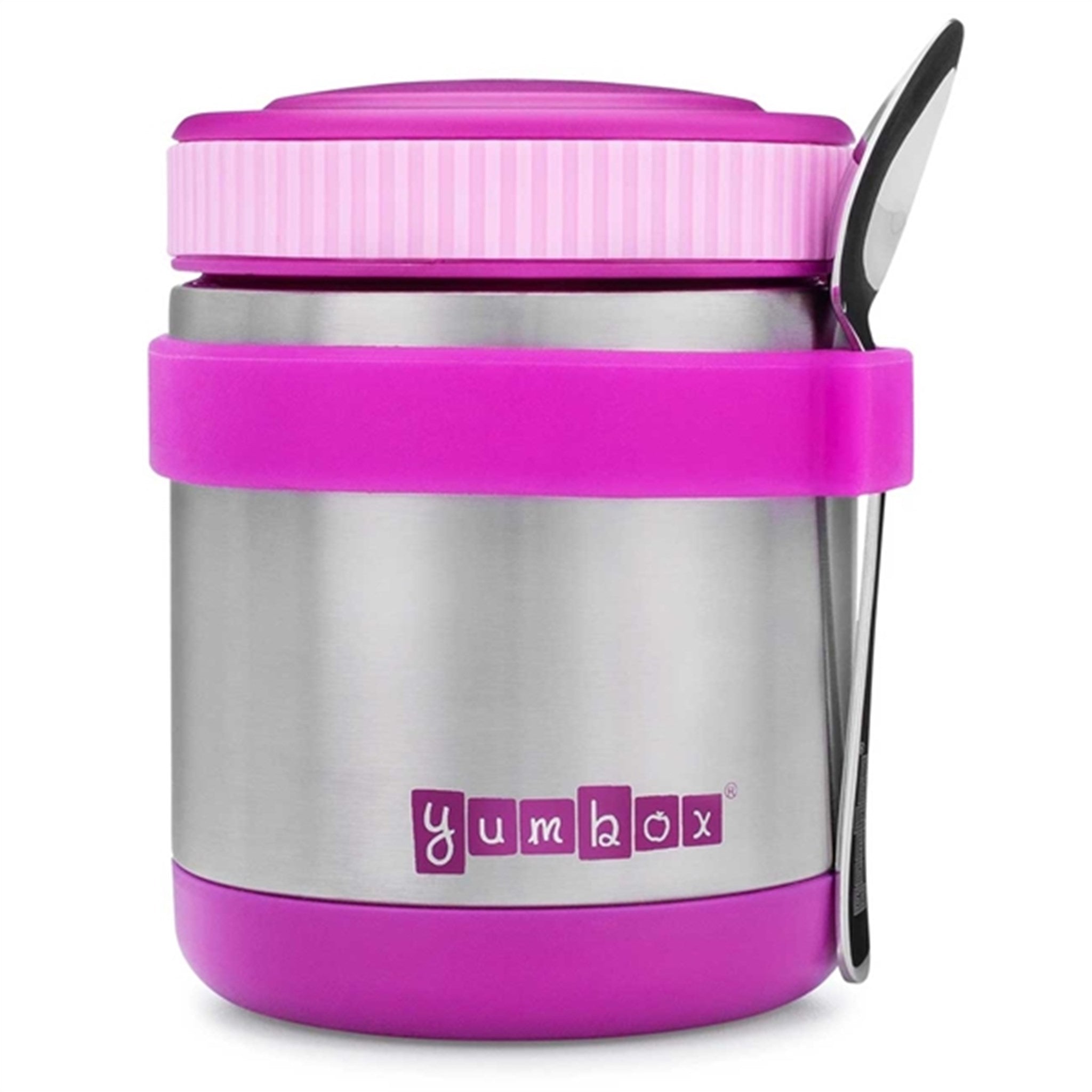 Yumbox Thermal Food Jar For Hot Lunch Zuppa With Spoon And Band Purple