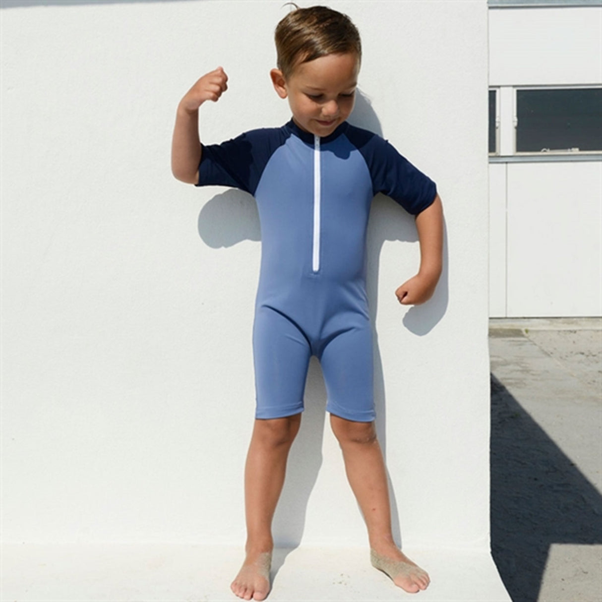 Petit Crabe Nordic/Blue Multi Color Heldragt m. Lynlås