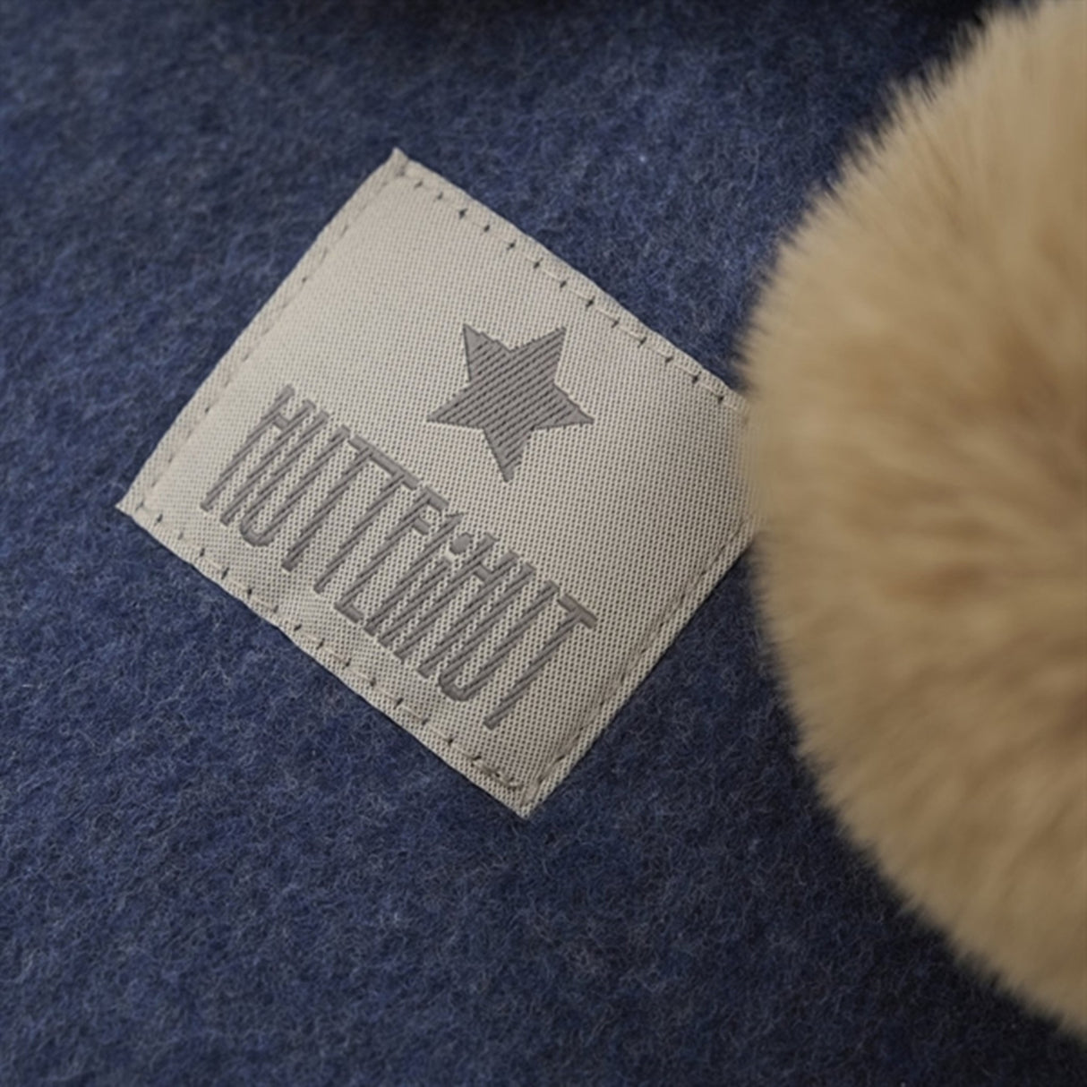 Huttelihut X Luksusbaby Bomull Fleece Elefantlue Navy