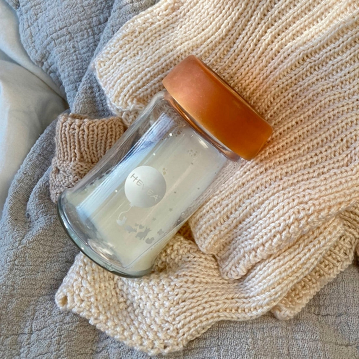 Hevea Babyflaskehette For Flaske Med Vid Hals